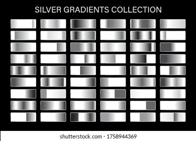 Set Silver Foil Texture Background Metal Stock Vector (Royalty Free ...