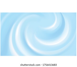 Glossy smooth mix wavy curvy aqua fond text space. Light indigo cyan center style. Gel fluid surface. Cool soft azure color. Natural smooth shiny eddy stream card graphic element symbol concept design