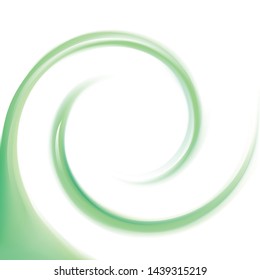 Glossy smooth shiny creative mix wavy eddy bio jade aqua radial curvy fond with space for text in white center of funnel. Gel fluid cream surface icon sign symbol logo vivid malachite mint color