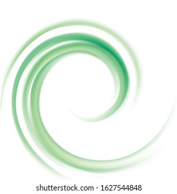 Glossy smooth shiny creative mix wavy eddy bio jade aqua radial curvy fond symbol icon sign logo emblem. Space for text in white center of funnel. Gel fluid cream surface vivid malachite mint color