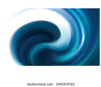 Glossy smooth shiny mix wavy eddy dark cyan aqua radial curvy frame border white text space. Gel fluid surface cool soft navy color. Organic graphic stream nature icon sign symbol banner art design
