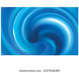 Glossy smooth shiny mix wavy eddy aqua radial curvy shape light cyan text space. Gel fluid surface cool soft bright azure navy color organic nature sapphire stream graphic art style design banner card