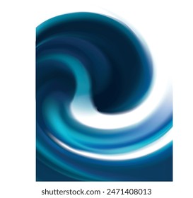 Glossy smooth shiny mix wavy eddy aqua radial curvy fond with space for text in dark cyan center. Gel fluid surface cool soft navy color. Organic natural sapphire stream