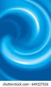 Glossy smooth shiny mix wavy eddy aqua radial curvy fond with space for text in dark cyan center. Gel fluid surface cool soft navy color. Organic natural sapphire stream