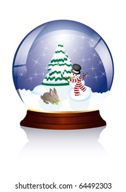 glossy snow globe