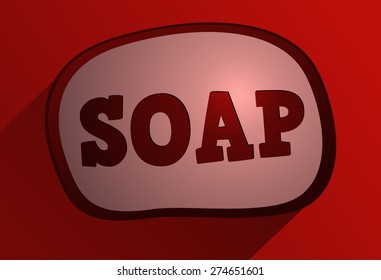 Glossy Soap Vector Illustration. 
