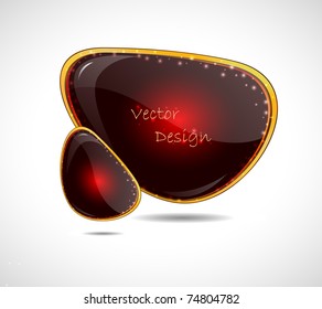 Glossy speech bubble or banner