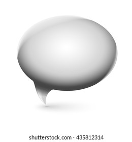 Glossy speech bubble icon. Vector editable symbol, easy to change size
