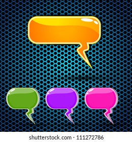 Glossy speech bubble set EPS 10.