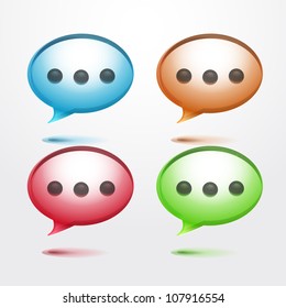 Glossy speech bubbles/forum icons