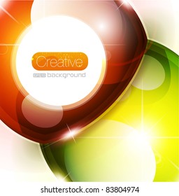 Glossy sphere colorful background