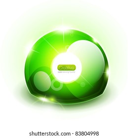 Glossy sphere colorful background