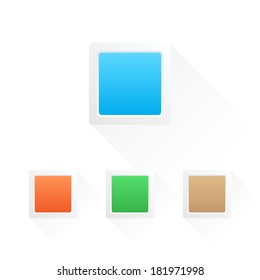 Glossy sphere designs. Place for icon. Icon background. Set of bright button