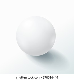 Glossy sphere isolated on white. Vector illustration for your design. 