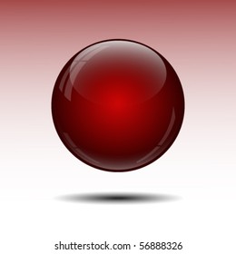 Glossy sphere on a white background