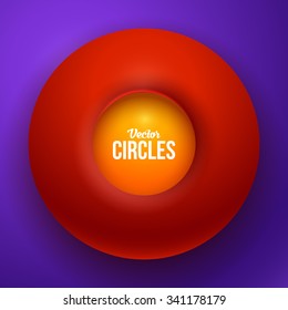 Glossy Spheres Abstract Design. Vector Illustration for Your Design.