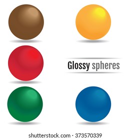 Glossy spheres JPEG, Object, Picture, Image, Graphic, Vector Art, JPG, EPS, Drawing - stock vector