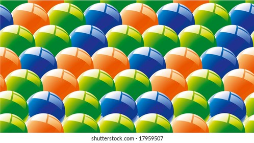 Glossy spheres seamless vector background