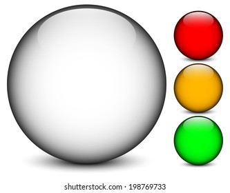 Glossy spheres vector illustration.