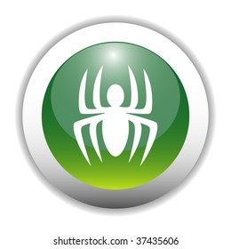 Glossy Spider Sign Button