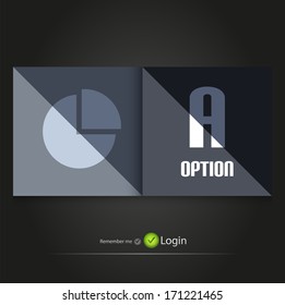 Glossy square vector option buttons for business background | numbered banners | business lines | graphic website layout vector