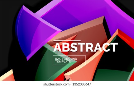Glossare Quadrate und dreieckige geometrische Hintergründe. Vektorgrafik
