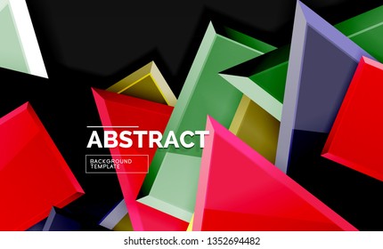Glossare Quadrate und dreieckige geometrische Hintergründe. Vektorgrafik