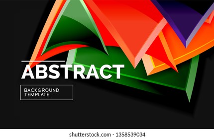 Glossare Quadrate und dreieckige geometrische Hintergründe. Vektorgrafik