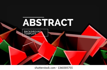 Glossare Quadrate und dreieckige geometrische Hintergründe. Vektorgrafik