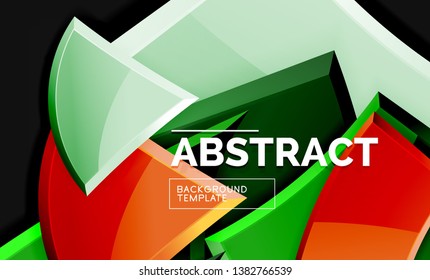 Glossare Quadrate und dreieckige geometrische Hintergründe. Vektorgrafik