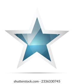 Glossy-Star-Symbol Vektorgrafik. isoliert