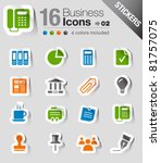 Glossy Stickers - Office and Business icons