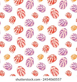 Glossy striped candies on a white background. Confectionery pattern. Sweets in the form of caramel candies. Vector background for decoration, banners, birthday, cards.