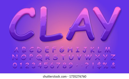 glossy style font design, alphabet letters and numbers, Eps10 vector.