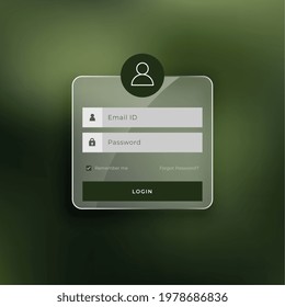 glossy style login page template