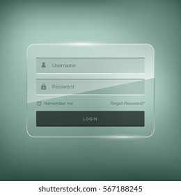 glossy stylish login form design with username and password