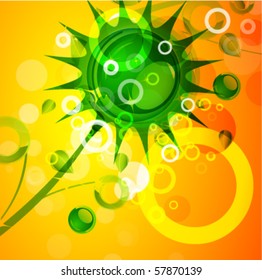 Glossy sun vector background