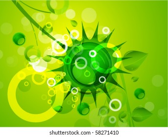 Glossy sun vector background