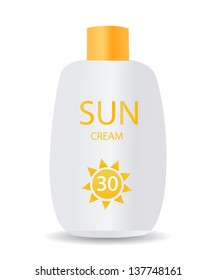 glänzende Sonnencreme