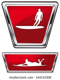 glossy surf shields with riders