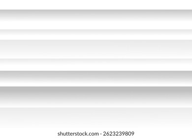 Glossy surface reflect white light and grey shadow background on convex and concave part that separates horizontal layer