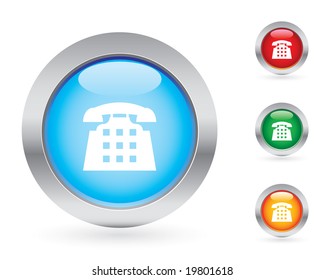 Glossy telephone button set