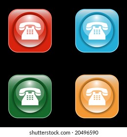 Glossy Telephone Icons