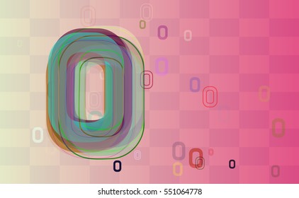 glossy thought in image, 0 Number vector background with visual festival