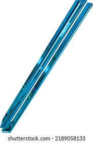 Glossy three-dimensional symbol in blue