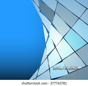 Glossy tile scene vector abstract background