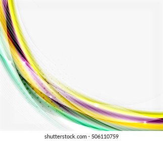 Glossy translucent wave vector template, line pattern