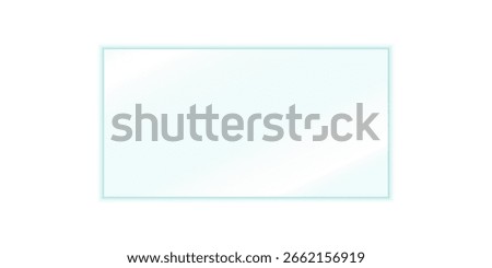 Glossy Transparent Plastic Frame with Bright Glow and 3D Light Effect for Creative Abstract Template or Display Mockup.