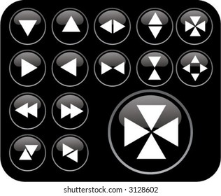 glossy triangle icons
