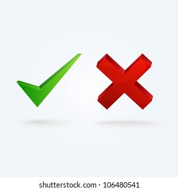 Glossy validation icons.This vector image is fully editable.